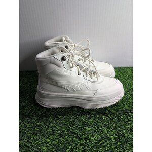 PUMA Mayra Lace Up High Top  Womens Off White Sneakers Casual Shoes 39231603